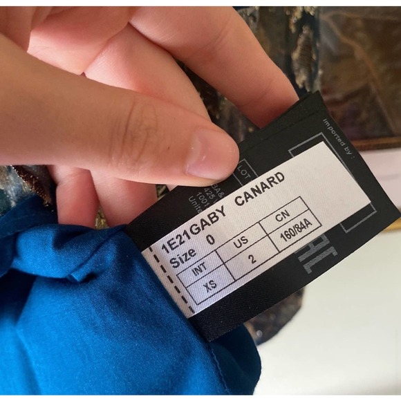 B&SH Blue and Gold Shimmer Blouse - Picture 5 of 8